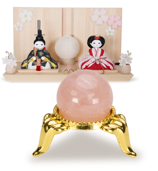 ピンクの天然石を添えた、きあらの春のおとず訪れ 桜編